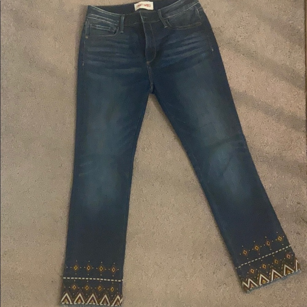 Driftwood embellished jeans . Super stylish.